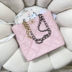 3519 vertical tote pink gold 30x37x10cm