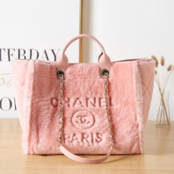 66941 23k Wool Beach Bag 38cm Pink