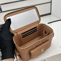 A96023 Pocket Box Bag 17cm Caramel